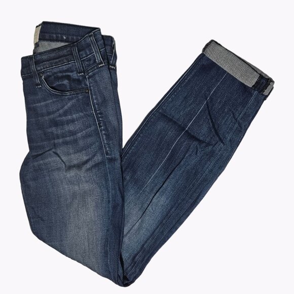 McGuire Pirelli Ankle Roll Jeans Womens Size 28 Mid Rise Dark Wash Denim Pants - Picture 1 of 5